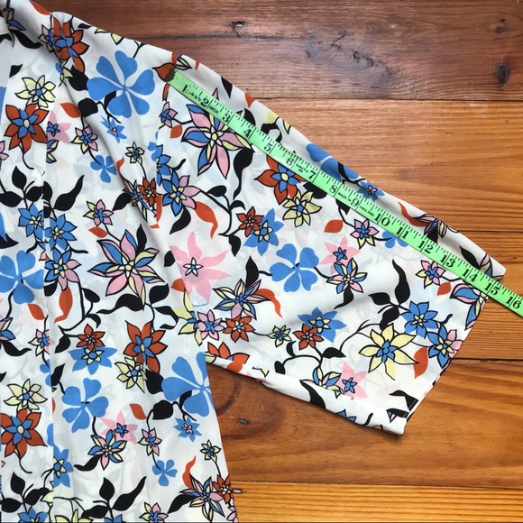 ModCloth Cream Floral Robe/Duster, EUC, S/M - Picture 8 of 12